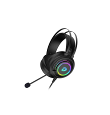 Гарнитура игровая проводная Dareu EH416 Black (черный), подсветка RGB, подключение USB+3.5мм