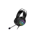 Гарнитура игровая проводная Dareu EH416 Black (черный), подсветка RGB, подключение USB+3.5мм