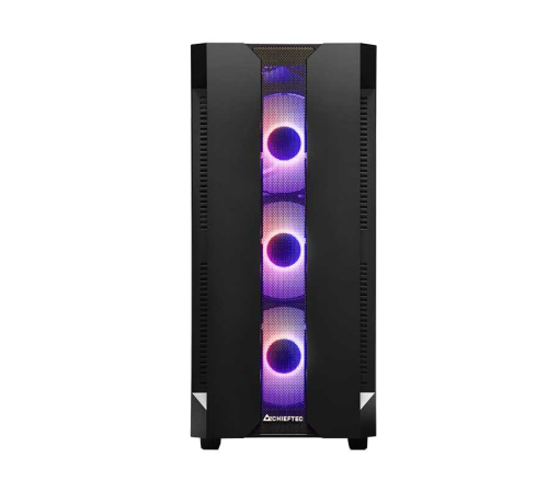 Chieftec Hunter, ATX Gaming case, w/Glass, 4xRGB fan