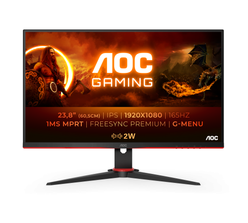 Монитор LCD 24" IPS BLACK-RED 24G2SPAE AOC