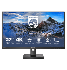 Монитор LCD 27'' [16:9] 3840x2160(UHD 4K) IPS, nonGLARE, 350cd/m2, H178°/V178°, 1000:1, 50M:1, 1,07 миллиардов цветов, 4ms, VGA, 2xHDMI, DP, USB-Hub, Height adj, Tilt, Swivel, Speakers, 2Y, Black