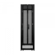 19" Напольный серверный шкаф NTSS DS 48U 800х1200 мм, двойные боковые стенки, панель потолка с 4-я вводами, дверь перфорированная, дверь перфорированная двухстворчатая, регулируемые опоры, ролики, заземление, черный RAL 9005