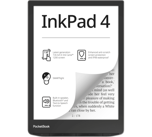 Электронная книга PocketBook 743G Ink Pad 4 32Gb Stardust Silver (PB743G-U-WW)