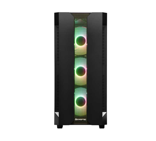 Chieftec Hunter, ATX Gaming case, w/Glass, 4xRGB fan