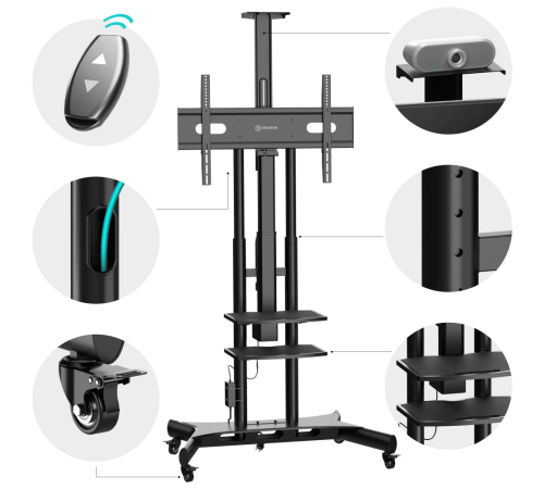 ONKRON моторизированная стойка для ТВ 50"-86", черная TS1881 eLift