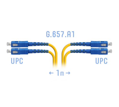 Патчкорд оптический SC/UPC SM G.657.A1 Duplex 1 метр