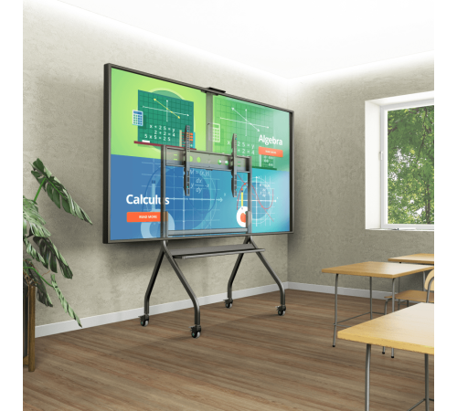 ONKRON стойка для телевизора с кронштейном 60"-120", мобильная, чёрная TS2080