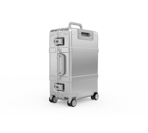 Чемодан NINETYGO Metal Luggage  20" серебряный