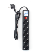 Фильтр-удл. PC 5м 5р, черный графит 10А/2,2кВт