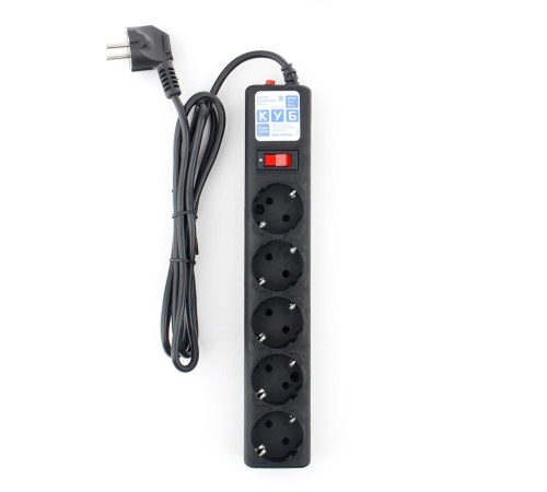 Фильтр-удл. PC 5м 5р, черный графит 10А/2,2кВт