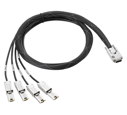 HPE Mini SAS High Density to Dual 2-lane Mini SAS High Density External Fanout 1 Meter Cable