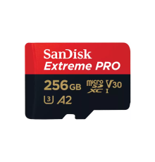Карта памяти Sandisk Extreme Pro microSDXC 256GB + SD Adapter + Rescue Pro Deluxe 200MB/s
