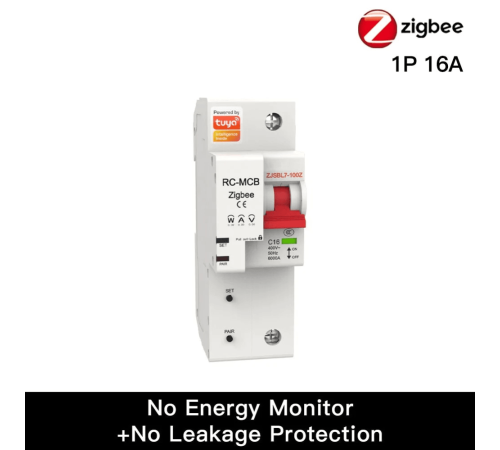 Выключатель MOES Zigbee circuit breaker 1P 16A ZCB-SC-1P16