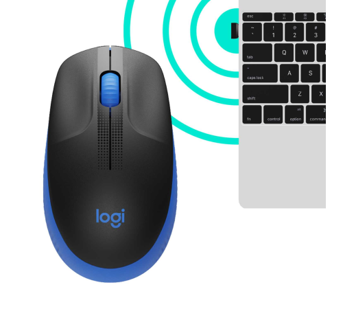 Мышь беспроводная полноразмерная Logitech M190 Blue (M/N: MR0087 / CU0019)