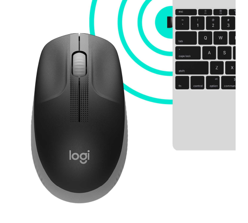 Мышь беспроводная полноразмерная Logitech M190 Mid Grey (M/N: MR0087 / CU0019)