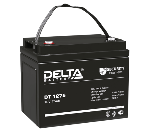 Delta DT 1275 (75 А\ч, 12В) свинцово- кислотный аккумулятор