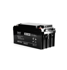 SKAT SB 1265 АКБ свинцово-кислотная тип AGM 12V 65Ач I зар.19,5А (клеммы под болт М6, гарантия - 18 месяцев) (2541)
