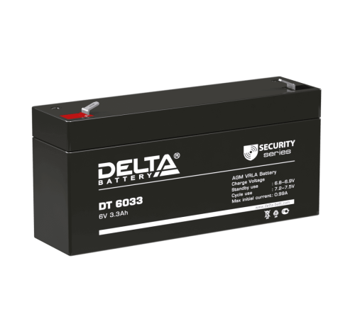 Delta DT 6033 (3,3 А\ч, 6В) свинцово- кислотный аккумулятор