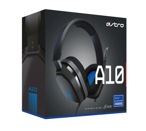 Гарнитура проводная игровая Astro Gaming A10 Headset PS4 GEN1 Grey/Blue, 3.5 MM