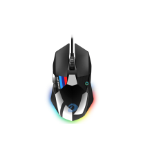 Мышь игровая проводная Dareu A970 Black Knight (черный с глянцевым покрытием), DPI 800/1600/2400(Default)/6400/18000, подсветка RGB, размер 131x71.7x40.5мм, 1,8м