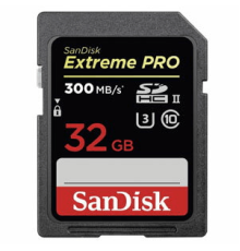 Карта памяти SanDisk Extreme Pro SD UHS I 32GB Card for 4K Video for DSLR and Mirrorless Cameras 100MB/s Read & 90MB/s Write, Lifetime Warranty