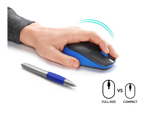 Мышь беспроводная полноразмерная Logitech M190 Blue (M/N: MR0087 / CU0019)