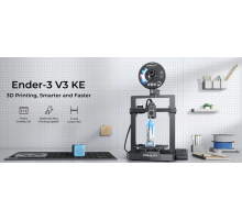 3D принтер Creality Ender-3 V3 KE, размер печати 220x220x250mm, FDM, PLA/ABS/TPU(95A)/PETG/ASA, max 500 мм/с., датчик CR Touch (автоматическое выравнивание стола), Enternet, USB, Creality cloud APP (набор для сборки)