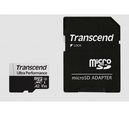 Карта памяти Transcend 64GB UHS-I U3 microSD w/ adapter  A2 Ultra Performance R/W:160/125 MB/s