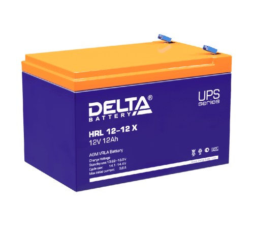 Delta HRL 12-12 X (12А\ч, 12В) свинцово- кислотный  аккумулятор
