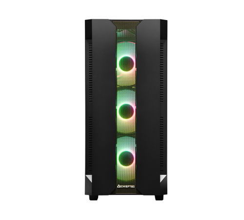 Chieftec Hunter, ATX Gaming case, w/Glass, 4xRGB fan