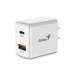 Адаптер Genius PD-20AC white (USB-C, USB-A, 20Вт, одновременная зарядка двух устройств) (32590005400)