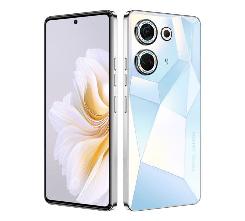 CK7n CAMON 20 Pro 8+256 Glacier Glow MIXIT + white buds, 6.7" Asahi Glass, 20:9, 2400 x 1080 Mpix, 2.2GHz x2 + 2.0GHz x6 , 8 Core, 8GB RAM,256GB, up to 2TB flash, 64Мп+AI+2Мп/32Мп, 2Sim, LTE, 4G, BT v5.0, WiFi, GPS/AGPS, Type-C, 4900mAh, Android 13, 