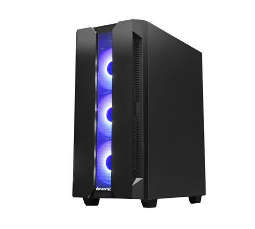 Chieftec Hunter, ATX Gaming case, w/Glass, 4xRGB fan