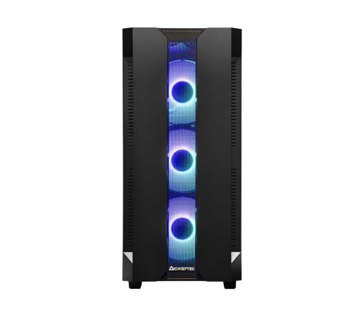 Chieftec Hunter, ATX Gaming case, w/Glass, 4xRGB fan