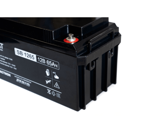 SKAT SB 1265 АКБ свинцово-кислотная тип AGM 12V 65Ач I зар.19,5А (клеммы под болт М6, гарантия - 18 месяцев) (2541)