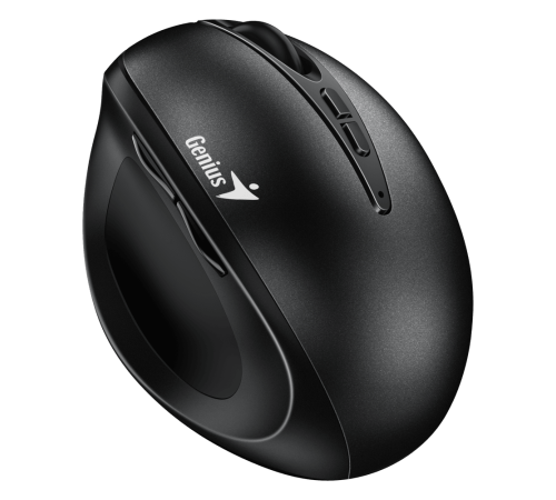 Мышь беспроводная Ergo 8300S черная (black),  вертикальная эргономичная бесшумная мышь с подставкой для большого пальца