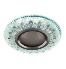 Светильник встраиваемый прозрачный круглый H067-1 MR16+3Вт LED Диаметр 9,5см LED + GU5.3