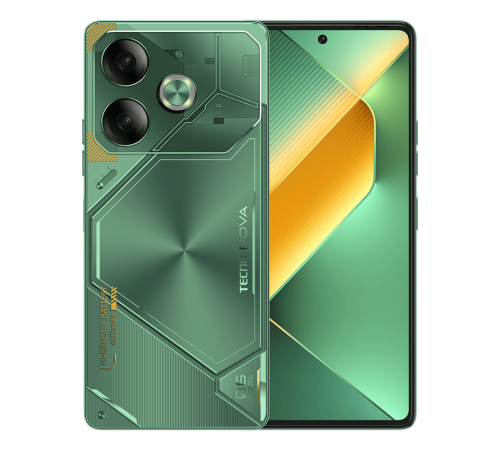 LI7 POVA 6 256+12 Comet Green, 6.78" Asahi Glass, 20:9, 2436 x 1080 Mpix, 2.2GHz, 8 Core, 12GB RAM, 256GB, up to 1TB flash, 108Мп+AI/32Мп, 2 Sim, 4G, BT v5.3, WiFi 802.11 b/g/n, GPS/AGPS, GLONASS, NFC, Type-C, 6000mAh, Android 14, 225g, 165,5 ммx76.1