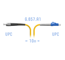Патчкорд оптический LC/UPC-FC/UPC SM G.657.A1 10 метров