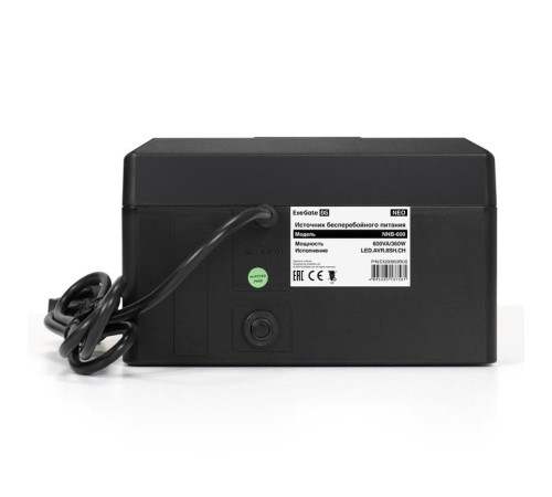 Exegate EX293853RUS ИБП ExeGate NEO NNB-600.LED.AVR.8SH.CH <600VA/360W, LED, AVR, 8*Schuko, 4*USB-порта для зарядки, Black> Exegate EX293853RUS ИБП ExeGate NEO NNB-600.LED.AVR.8SH.CH <600VA/360W, LED, AVR, 8*Schuko, 4*USB-порта для зарядки, Black>