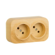 Quteo Розетка 2X2К без шт п/подкл ДЕРВ Legrand 782281