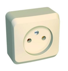 Systeme electric PA16-001K ЭТЮД О/У РОЗЕТКА без заземления без шторок 16А 250B, КРЕМОВЫЙ, Россия