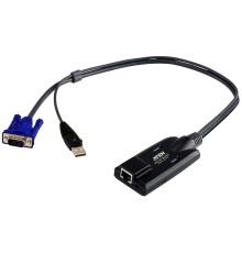 Модуль удлинителя, SVGA+KBD+MOUSE USB,  50 метр., для подкл. комплекта перключат. KN2124v/2140v/4124v/4140v/2116A/2132/4116/4132; KM0532/0932/0032, макс.разреш. 1600х1200, RJ45+HD-DB15+USB A-тип, Female+2xMale, без Б.П., (DDC2B) [KA7170] ATEN KA7170