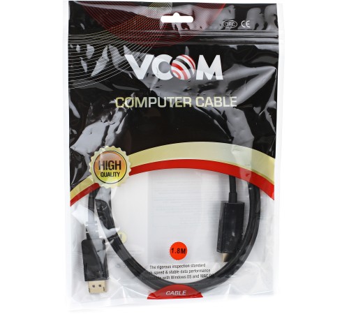 VCOM CG494-B Кабель-переходник DisplayPort M-> HDMI M 1.8m VCOM CG494-B Кабель-переходник DisplayPort M-> HDMI M 1.8m
