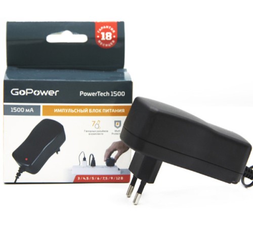 Блок питания GoPower PowerTech 1500 универсальн. импульсный (1/50) Блок питания GoPower PowerTech 1500 (00-00015336)
