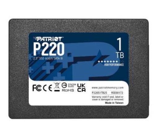 Накопитель SSD Patriot SATA III 1Tb P220S1TB25 P220 2.5"