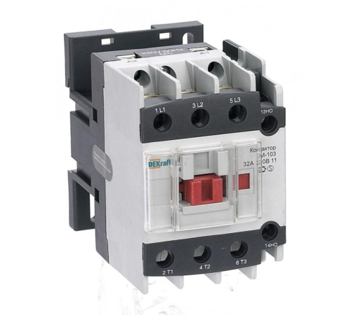 Контактор КМ-103 32А кат. 220В AC 1НО+1НЗ AC-3 DEKraft 22123DEK Контактор КМ-103 32А кат. 220В AC 1НО+1НЗ AC-3 DEKraft 22123DEK