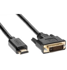 Кабель HDMI to DVI-D (19M -25M) 5м, TV-COM <LCG135E-5M> VCOM TV-COM HDMI (m) - DVI-D (m) 5м (LCG135E-5M)
