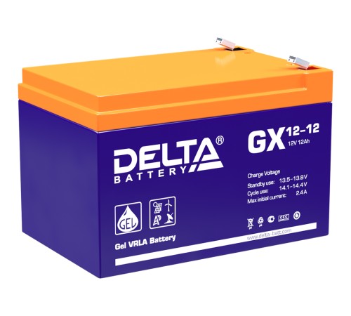Delta GX 12-12 (Xpert) (12 А\ч, 12В) свинцово- кислотный аккумулятор