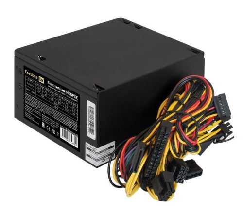 Exegate EX220360RUS Блок питания 700W Exegate 700NPXE(+PFC), black, 12cm fan, 24p+(4+4)p, 6/8p PCI-E, 4*SATA, 3*IDE, FDD